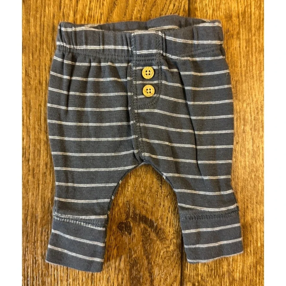 Carters Preemie Baby Outfit Boy 3 Piece Set Bodysuit Pants Jacket Button Striped